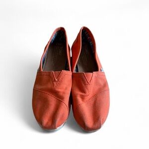 TOMS Women’s Classic Slip-On Shoes in Rust Orange